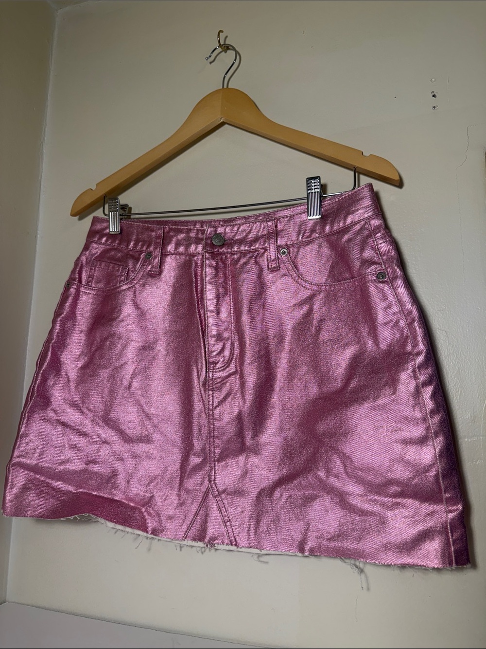 wild fable Metallic Rose Pink Mini Skirt